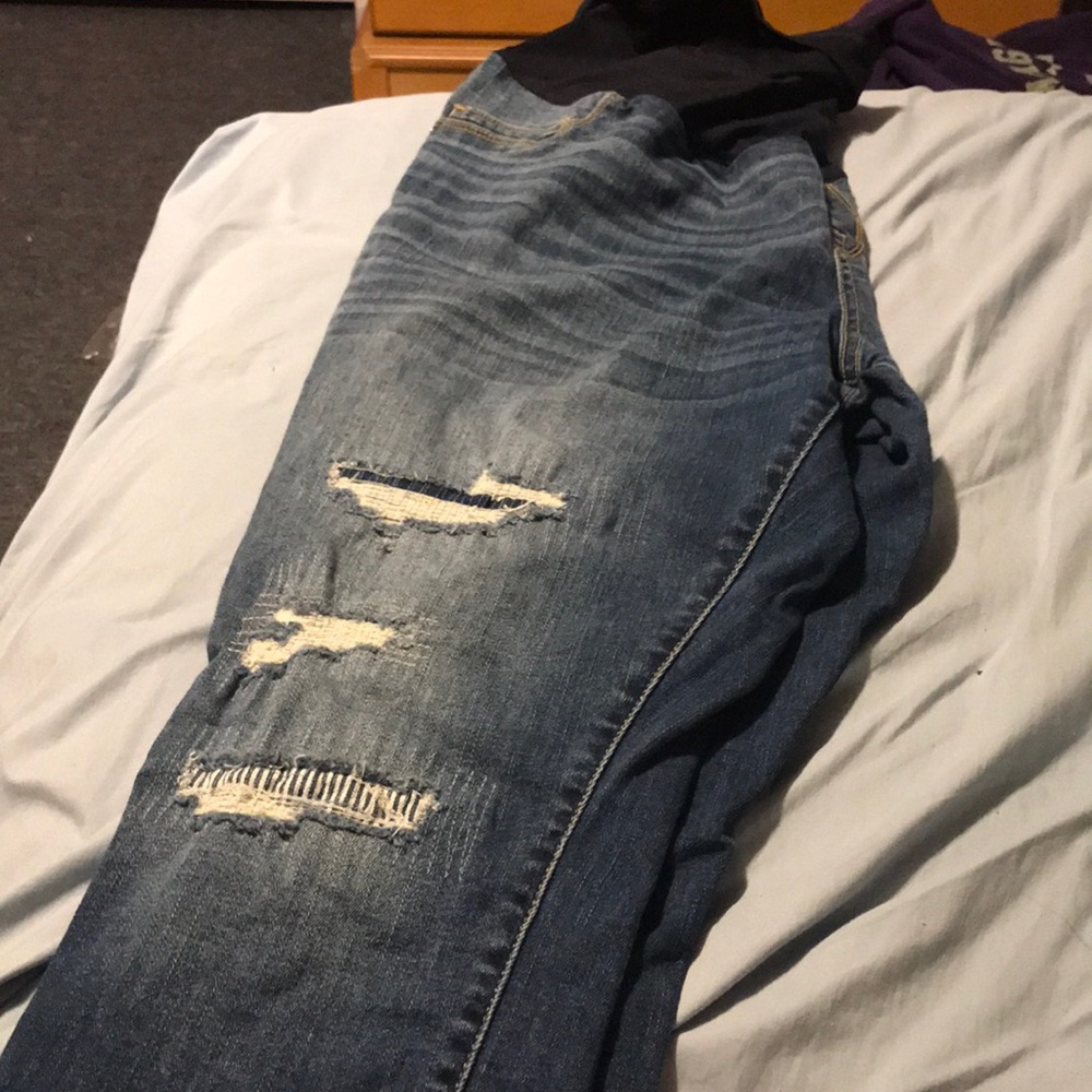 Lange Maternity full panel distressed jeans